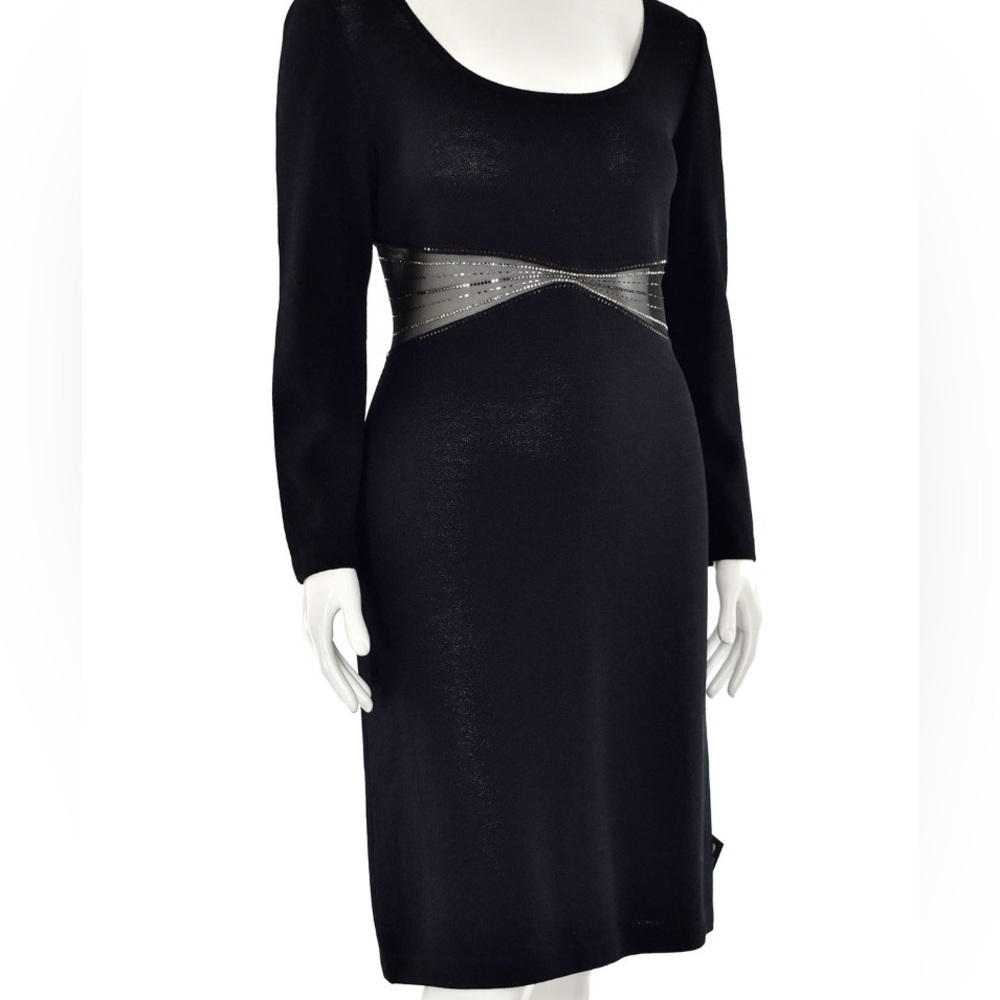 St. John Evening Santana Black Dress Size 2